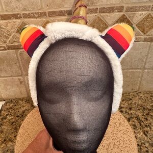 Colorful Unicorn Headband with Golden Horn